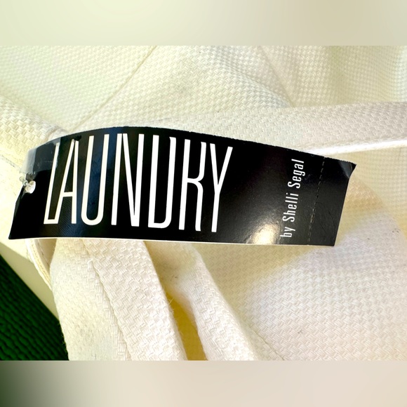 NWT, VINTAGE, circa 1987, Laundry by Shelli Segal, Ivory strapless pique dress 4 - Picture 6 of 13